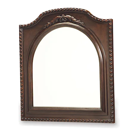 Portrait Mirror with Gadroon Carvings